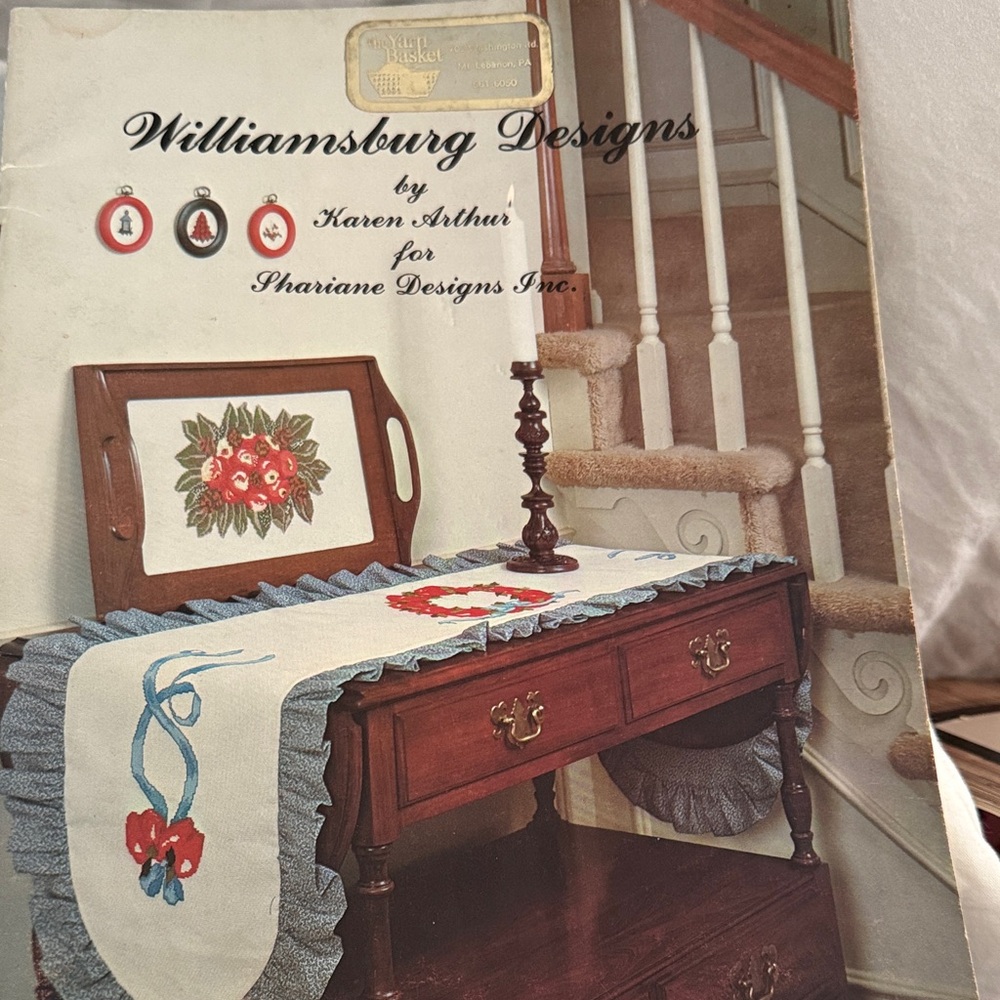 Williamsburg designs counted cross stitch pattern booklet